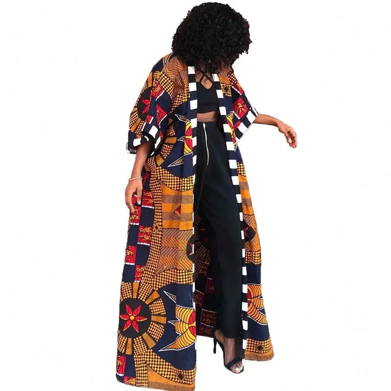 Hot Sale Autumn African Women Coat Clothes Print Dashiki Ethnic Style