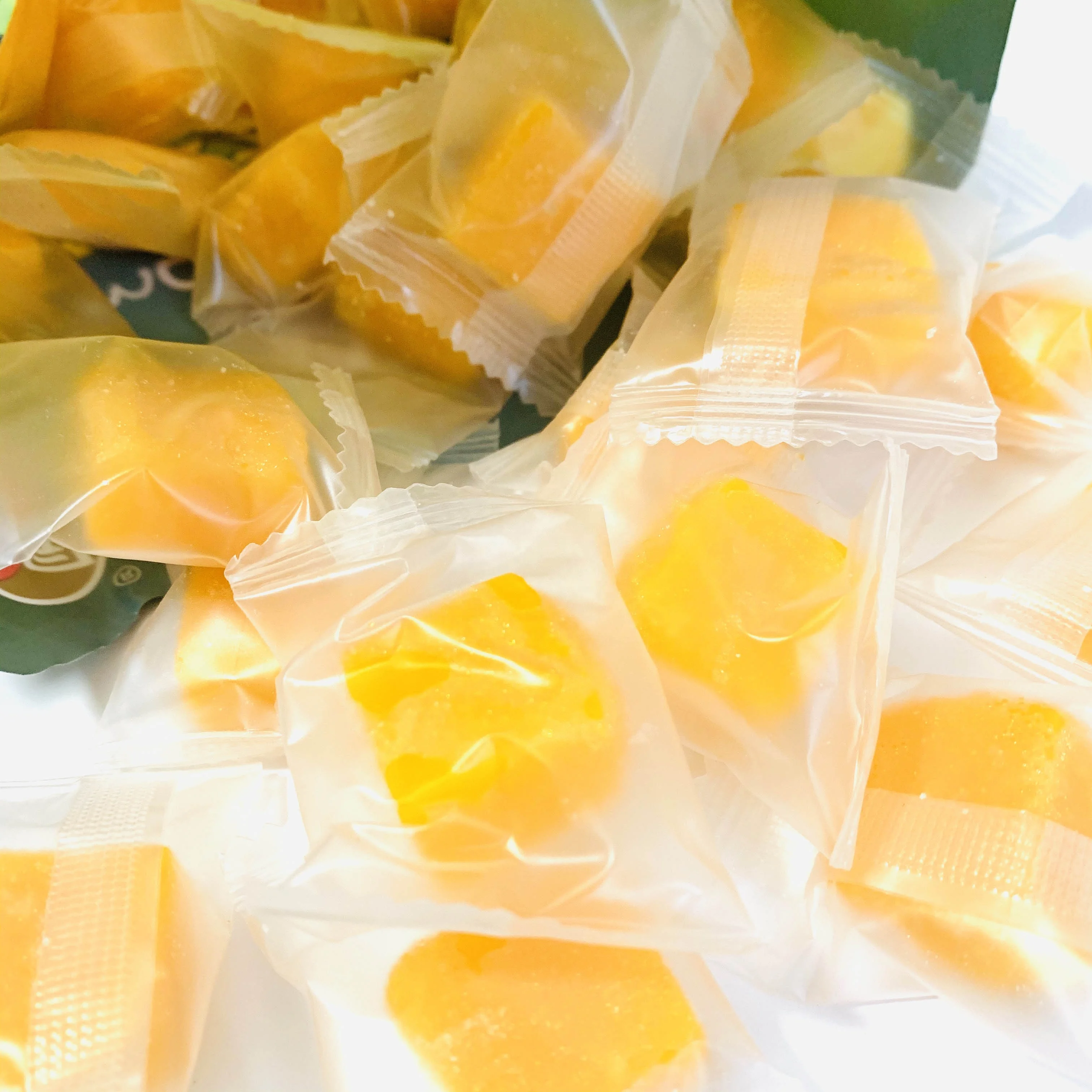 Factory Direct Supply Individual Pack Fruit Flavored Soft Candy Sugar Coated Mango Flavour Chewing Gummy Candy