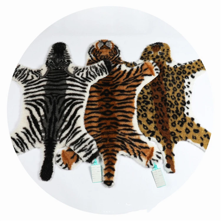 New wholesale manufacturers custom-made animal fur floor mats for commercial household bedroom living room