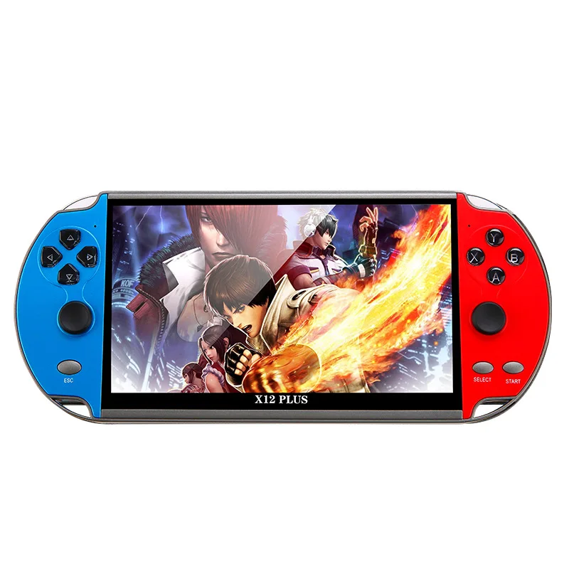 X12 Plus 7 inch Video Game Console Built in 1000 Games 16GB Handheld Double Joystick Game Controller Spupport AV Output TF Card