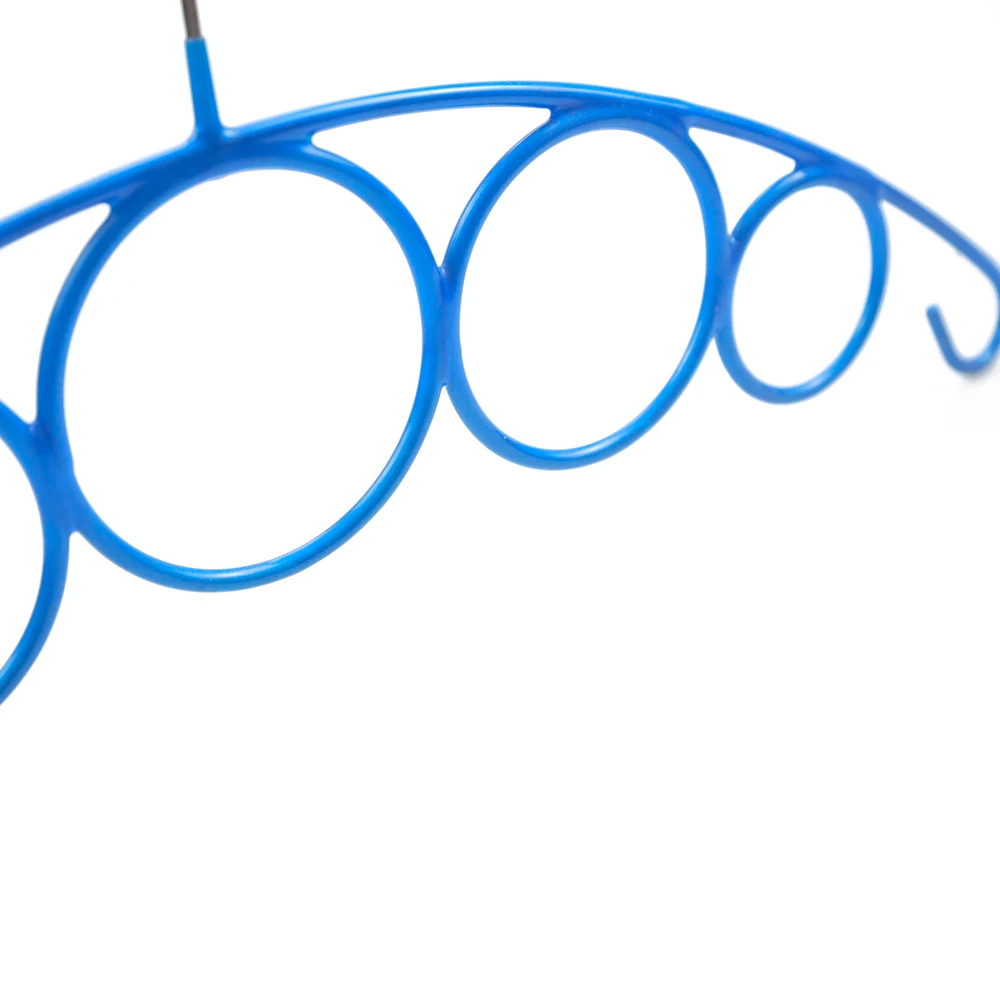 Wholesale New Style Multifunctional Anti-slip PVC Coated Tie and Scarf Metal Hanger With 5 Round