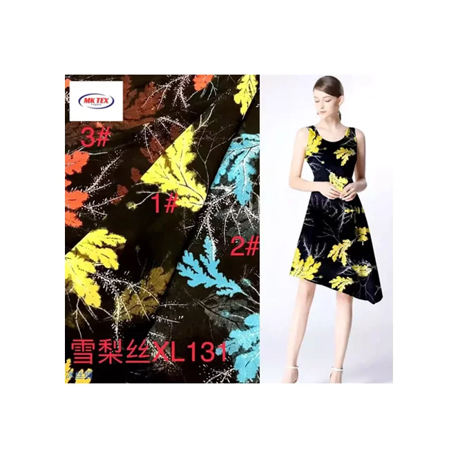 Высококачественный корейский тканый 100% полиэстер композитный шелк шифон принт запас ткани низкая цена оптовая продажа