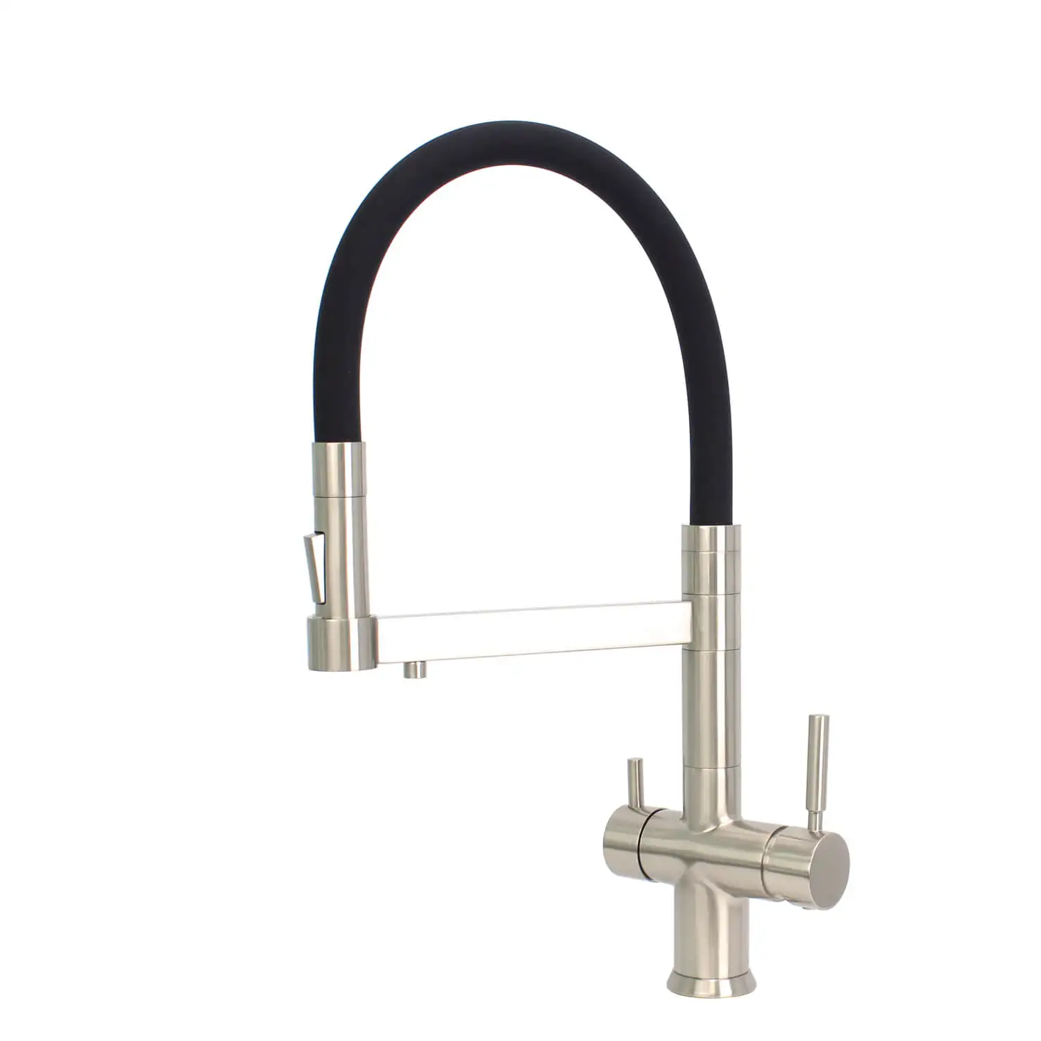 High Quality Solid Brass Commercial Spring Kitchen Mixer Faucet Pull Out Sprayer 3 Way Kitchen Faucet