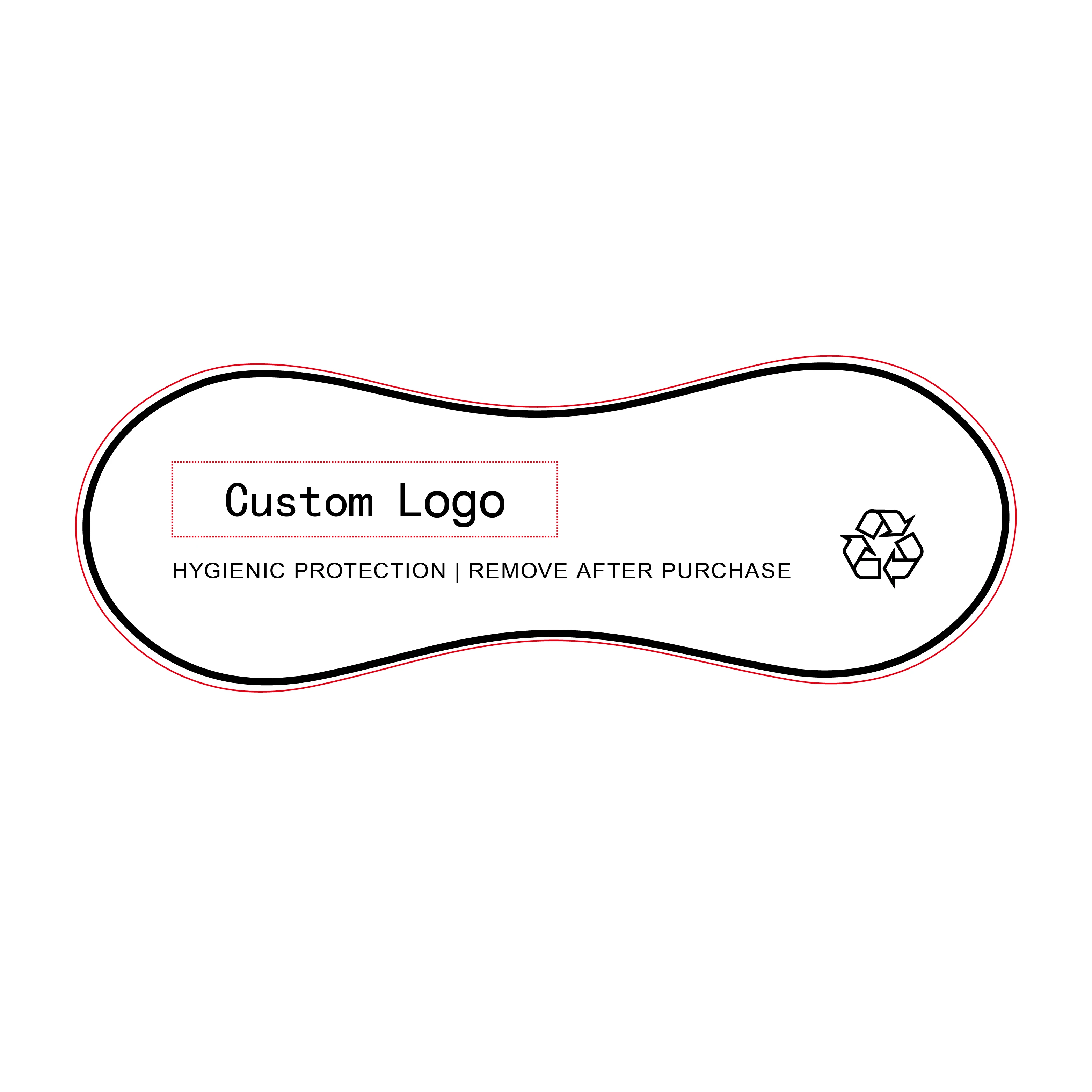 Custom Eco Recycled Compostable Biodegradable Self Adhesive Swimwear Swimsuit Bikini Thong Underwear Hygiene Protection Stickers