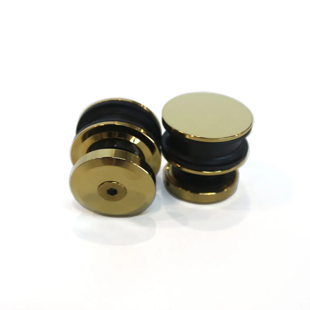 NCYINOX brushed brass gold bathroom sliding shower room glass door fitting hardware system kits accessories