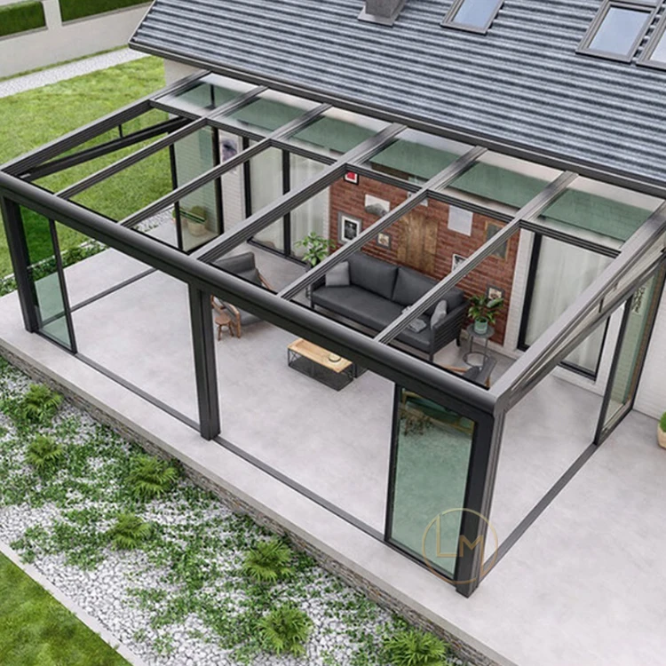 Modern all year double glass solarium sun room from china  sunroom  home aluminum winter garden sunrooms & glass houses