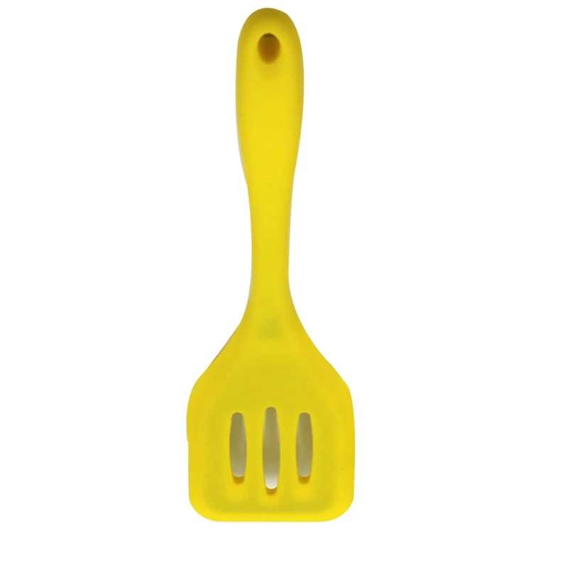 Heat Resistant Large Cooking Spatulas Kitchen Utensil Silicone Slotted Turner with Iron Core