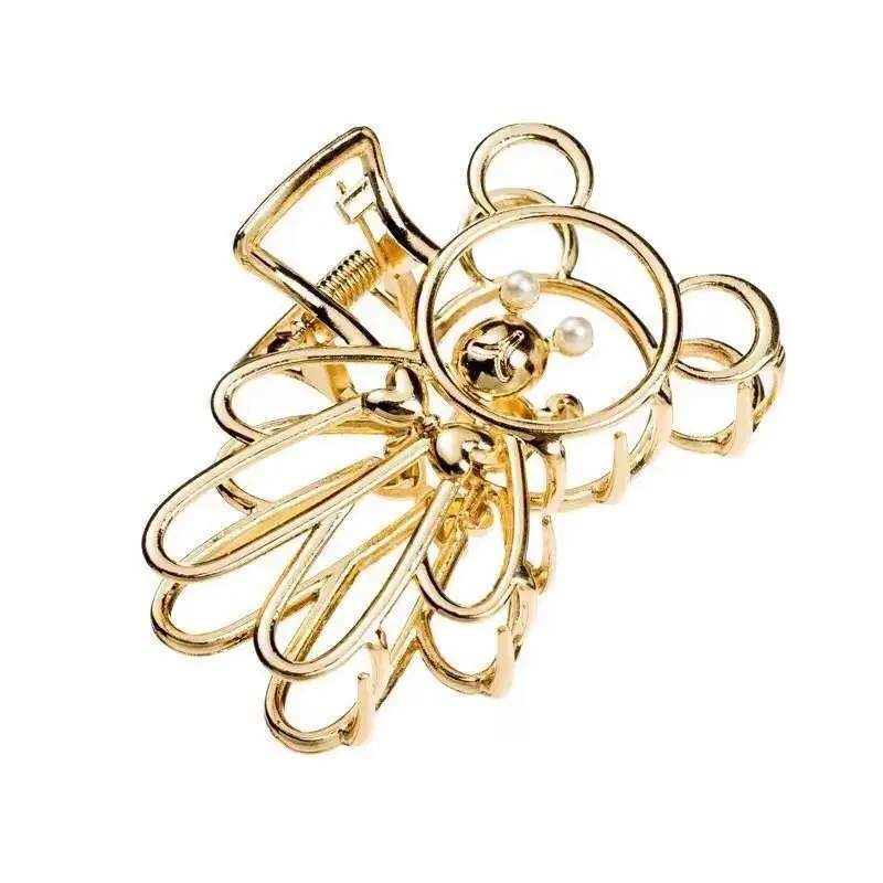 European and American new alloy lovely bear hair decoration for hair clips women thick hair