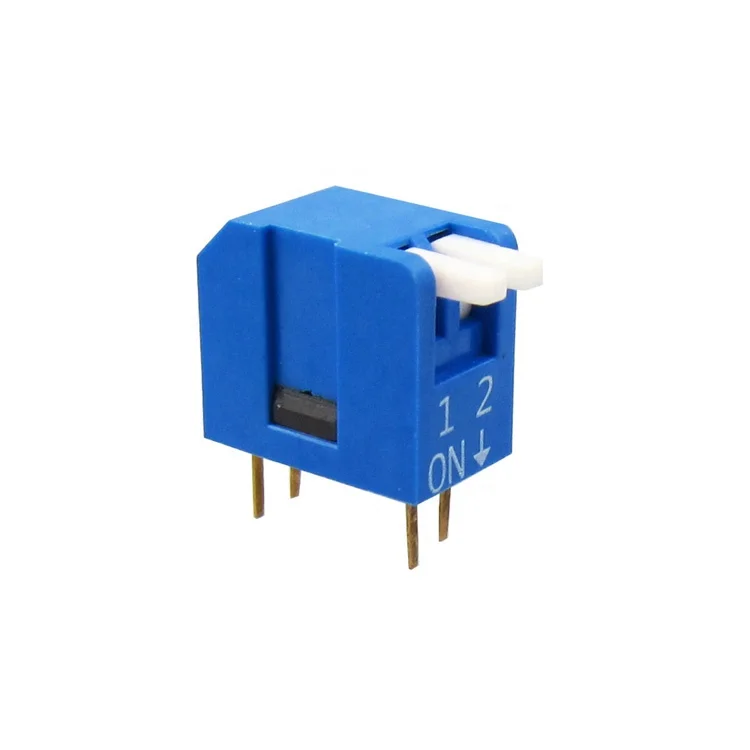 Gold Supplier Quality SPST 1~12 Pin 2.54mm Vertical Slide Standard Actuator Raised Dip Switches