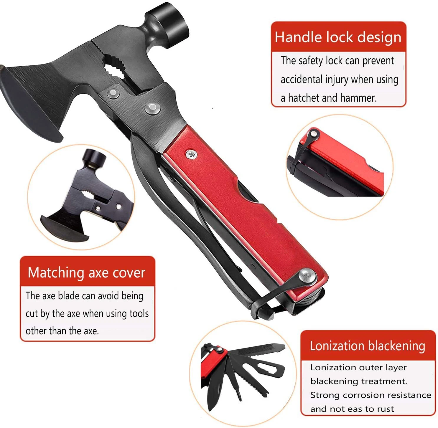 Multitool camping accessories multi function survival tools hammer multitool 16 in 1 outdoor hunting hiking
