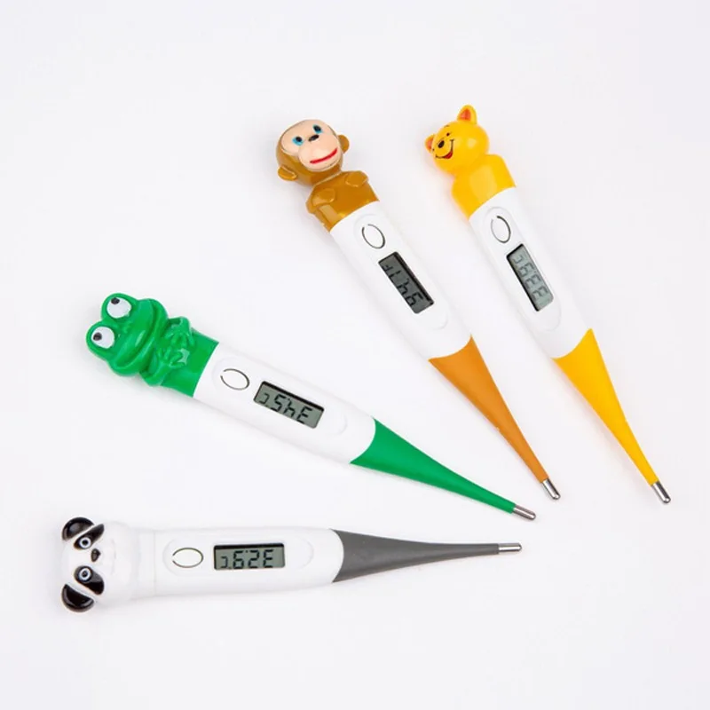 Animals Cartoon Type Digital Flexible Tip Kids Thermometer Body Fever Thermometer for Baby Children