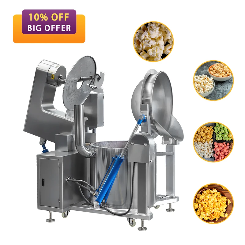 Full automatic popcorn making machine caramel industrial electric pop corn popcorn machine line corn popcorn machines