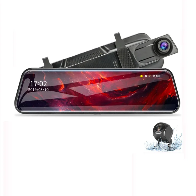 10 Inch RearView Mirror Car black box Dvr Camera Dashcam FHD Dual 1080P Lens Driving Video Recorder Dash Cam