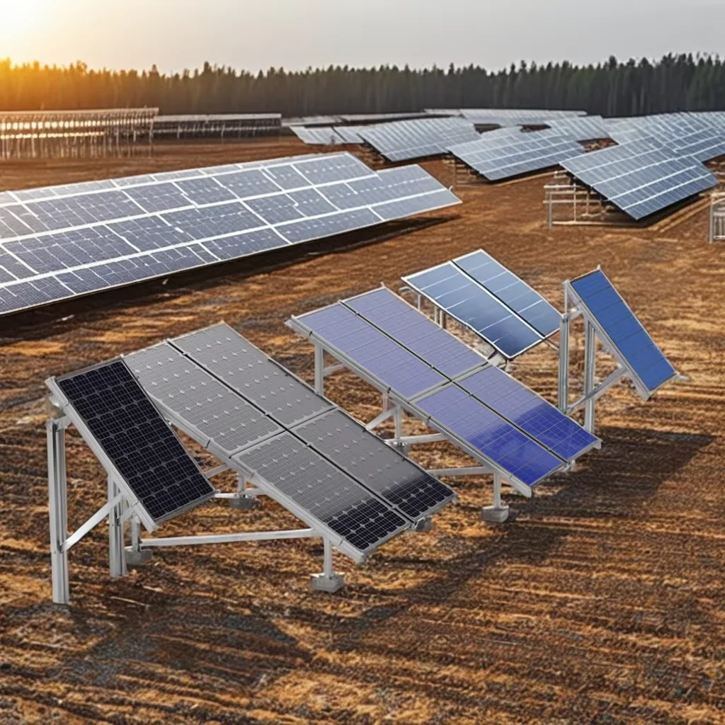 Hot Dip Galvanized Solar Ground Mount System Easy Install  Structure Aluminum Alloy Mounting Rack