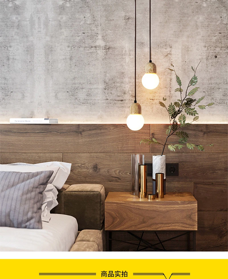 D7455 Wabi-sabi style chandeliers simple room hanging pendant lamp art chandelier