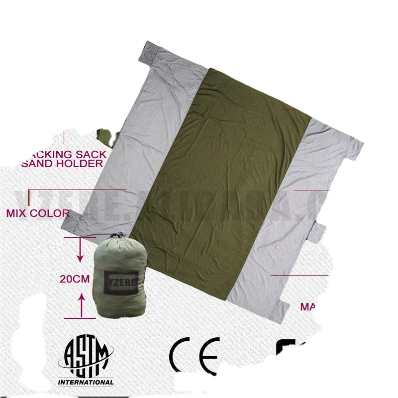 beach blanket, outdoor blanket, 210T nylon rip-stop mat