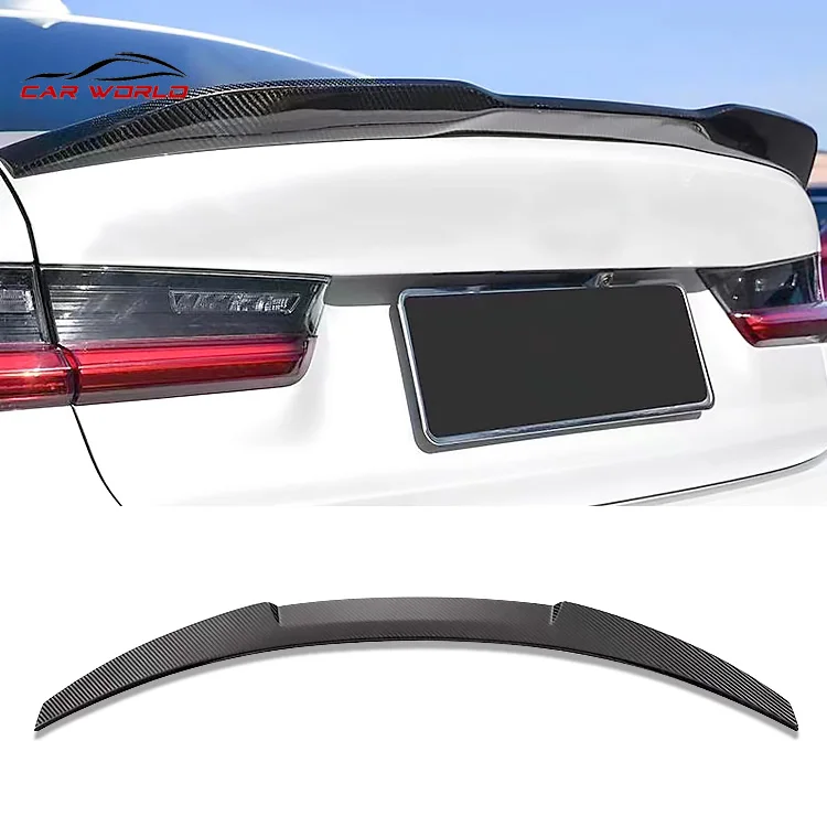 Car Spoiler For BMW G20 320li 325li 330li M4 Style Carbon Material  For 2019-2022 BMW New 3 Series G20 G28 Carbon Fiber Spoiler