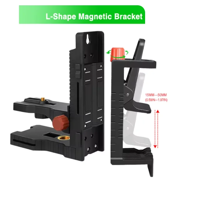 Huepar 360 Degree DJ800S Magnetic Pivoting Thread Height Adjustment Fine-tuning Bracket Laser Level Adapter
