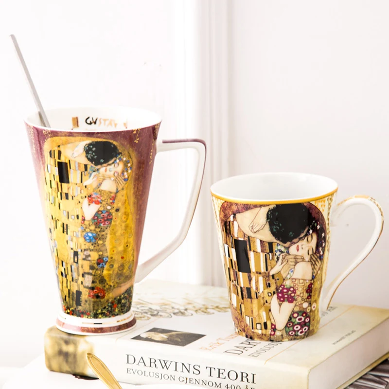 Klimt Kiss Painting Series Coffee & Tea Sets Ceramic Teapot