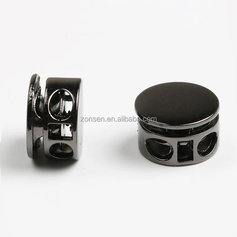 10*15mmWholesale DIY Sewing Kits Down Jacket Cord End Adjustment Rope Lock Alloy Cord Lock Stopper Cylindrical Spring Buckle