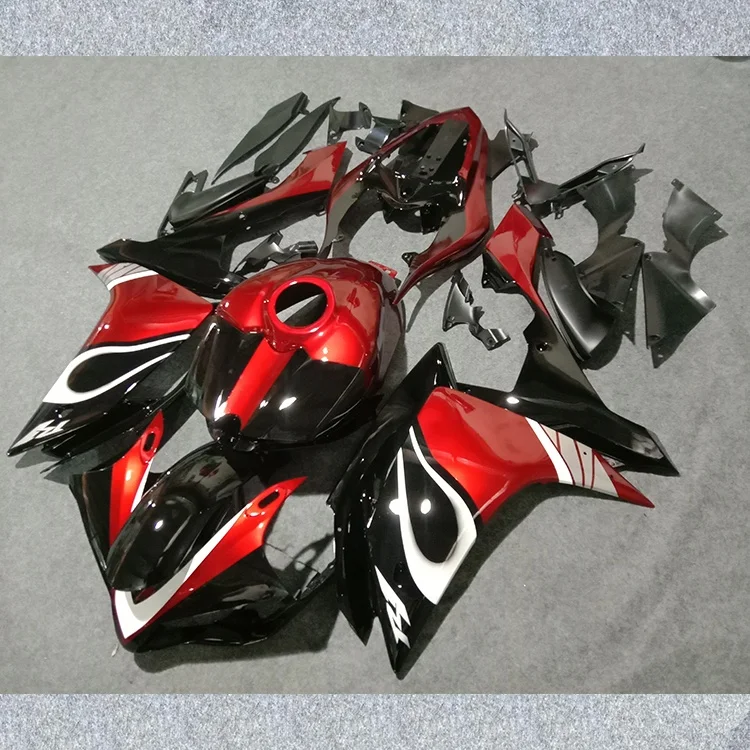 2021 WHSC Red Black Color ABS Injection Mould Motorcycle Body Kit For Yamaha R1 2007 2008 Motorcycle Fairing Cover Custom Kits