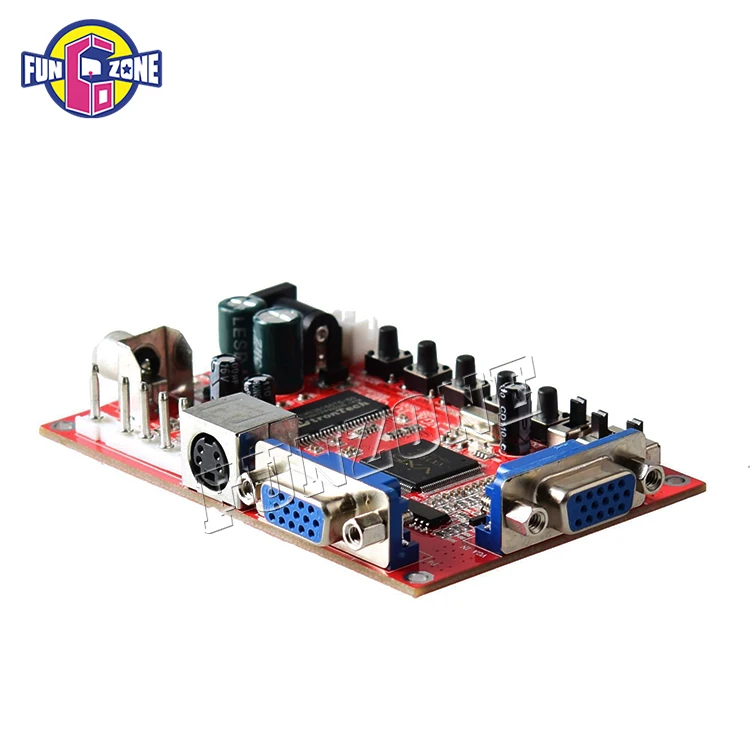 Funzone GBS-8100 VGA в CGA/CVBS/S-VIDEO преобразователь высокой четкости аркадная игра видео конвертер плата для CRT LCD PDP монитор