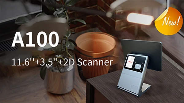 Все в одном Android POS 11 6 дюймов сенсорный экран двойной кассовый аппарат система