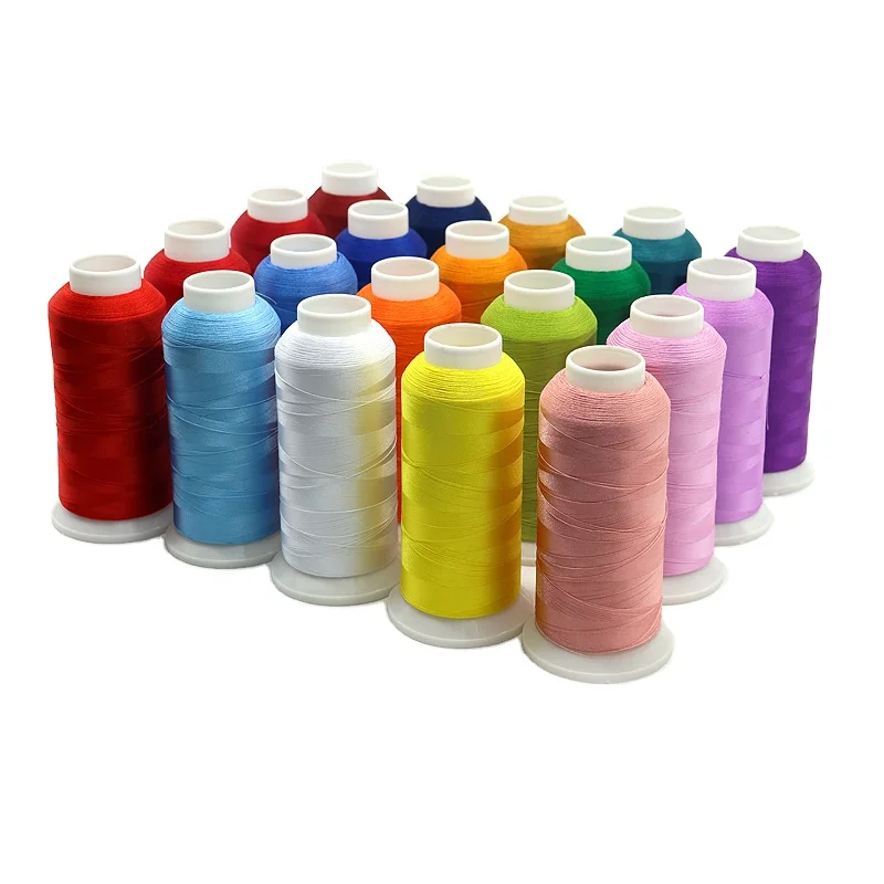 Factory Wholesale 120d/2  Polyester Sewing Embroidery Thread Multicolor Low Price