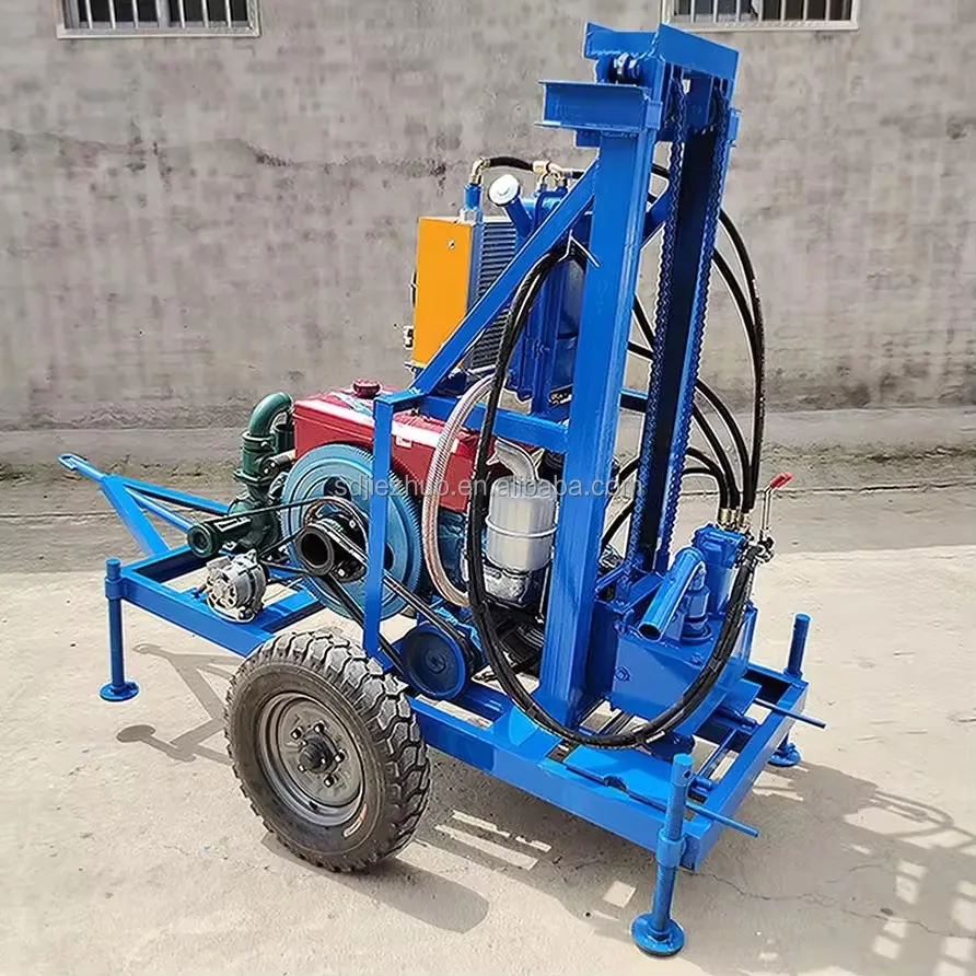 100m 150m Depth Diesel Hydraulic Rotary Boring Water Well Drilling Rig Machine For Sale