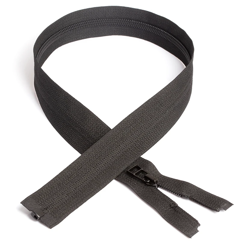 Manufacturer Durable And Reliable Custom Black Open-End Reverse Zippers For Apparel and Accessories