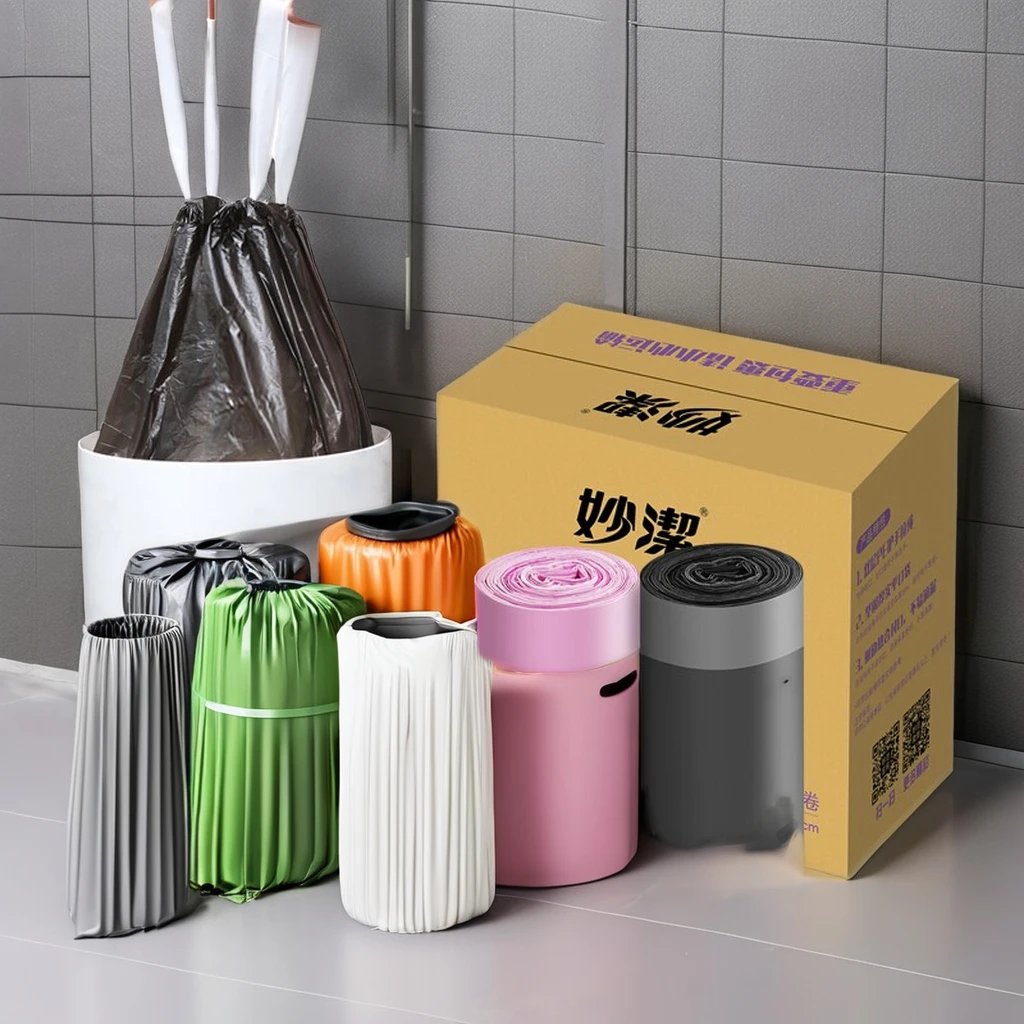 High Quality Black LDPE Gravure Printing Household Products Plastic Heavy Duty Big Bin Garbage Bags Biodegradable Inexpensive