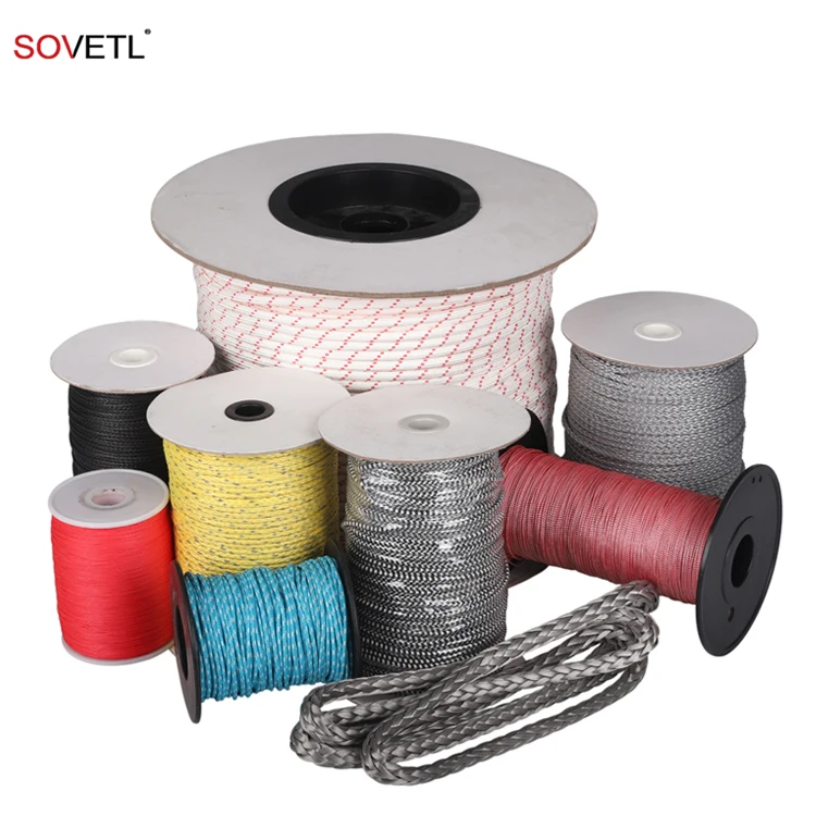 Customized 1-8mm uhmwpe fiber Braided Rope high strength uhmwpe clamping rope  For outdoor sport