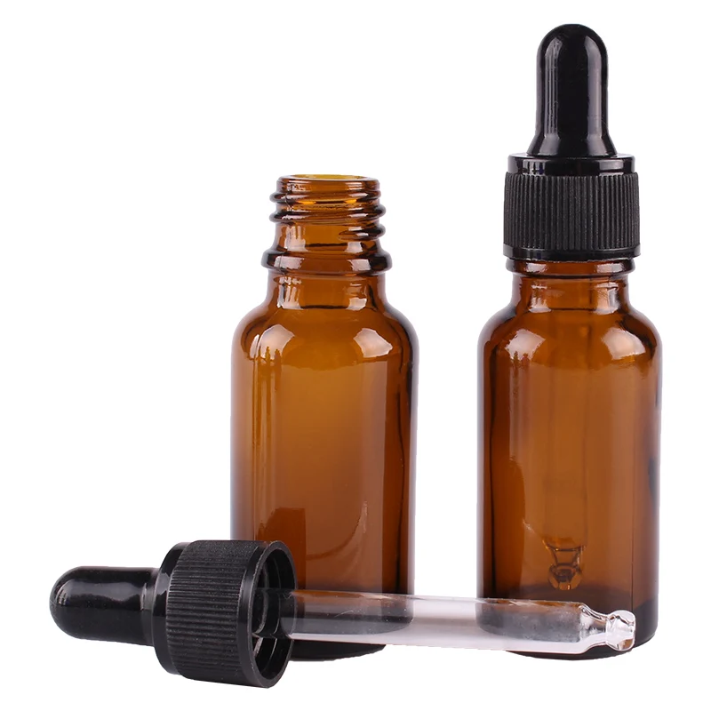 In Stock Glass Dropper Bottle 5ml 10ml 15ml 20ml 30ml 50ml 100ml Amber Aromatherapy Bottle For Essential Oil