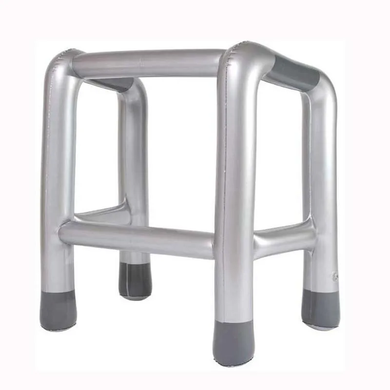 Silver color Inflatable Zimmer Frame Blow Up Novelty Dress Up Prop Accessory