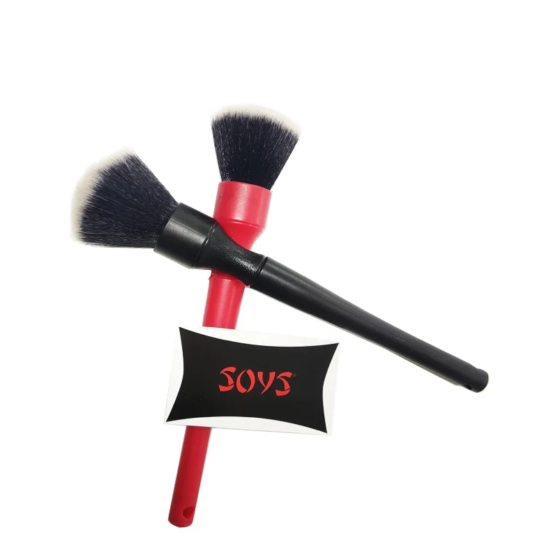 Plastic Handle Natural White Hog Bristle Car Detailing Cleaning Auto Detail Car Wash Auto Tyre Brush