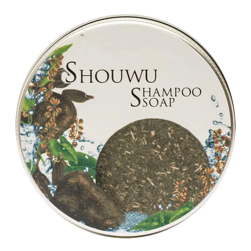 OEM Manufacturing Custom Packing Black Shouwu Soap For Hair and Dandruff Care Shampoobar