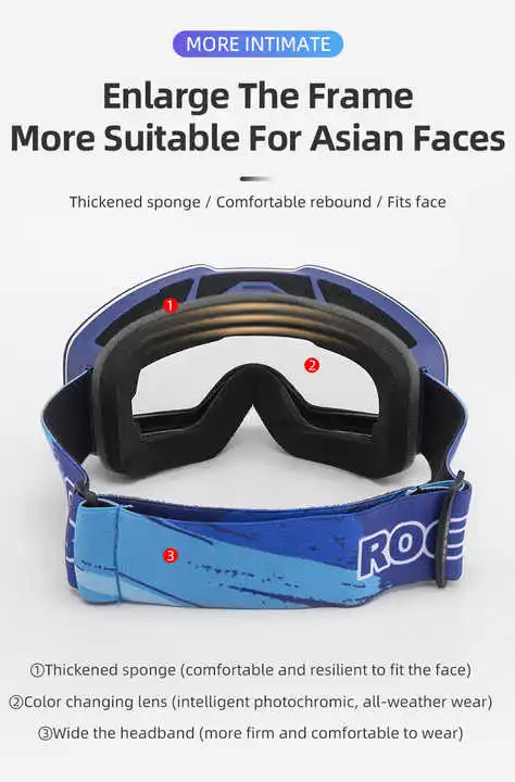 ROCKBROS Skiing Eyewear Goggles Double ens Layers UV400 Anti-fog Ski Unisex Glasses Skiing Men Women Snow Snowboard Goggles