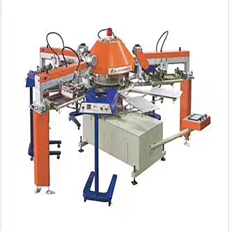 Manual 8 color/16 station automatic screen printing machine for t-shirt