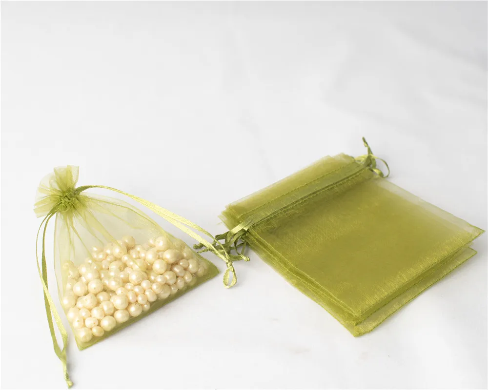 Сумки из органзы разных цветов, Подарочный пакет, 100 шт., 7x9 см