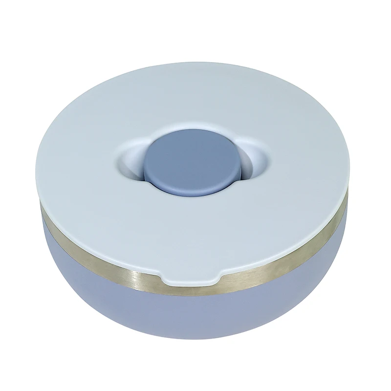 Hot Selling 304 Stainless Steel Insulated Salad Bowl with Magnet Colorful Kitchenware Includes Dressing Pot