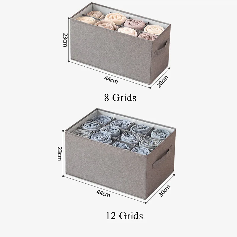 Large Capacity Storage Box Divider Wardrobe Organization Bedroom with PP Board Handle Clothes Organizer