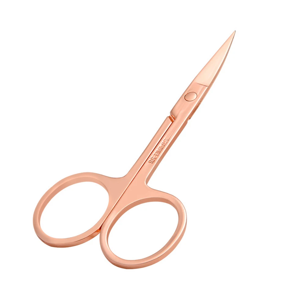 
Multifunctional Wholesale Stainless Steel Mini Rose Gold Beauty Cosmetic Eyelash Scissors 