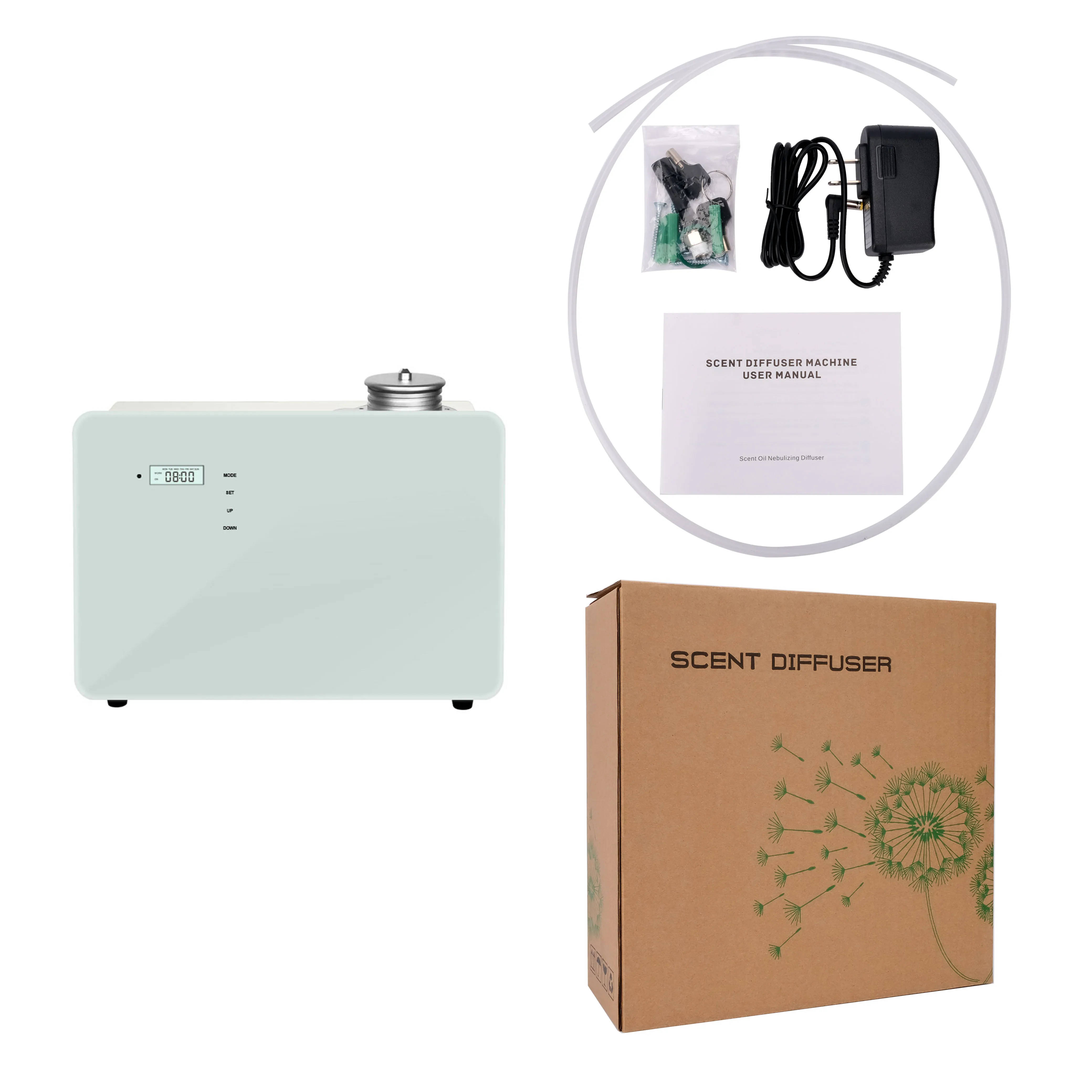 Commercial Smart Air Freshener Machine Silent Waterless Scent Essential Oil Humidifier Electric HVAC Aroma Diffuser