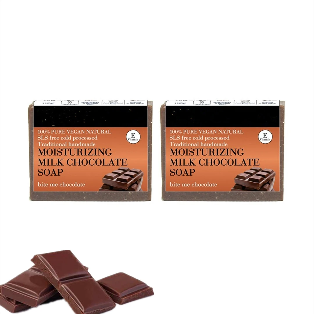 Chocolate Soap Bar with Natural Ingredients Deep Cleanse for Face Body Hands Cocoa Mint Soap