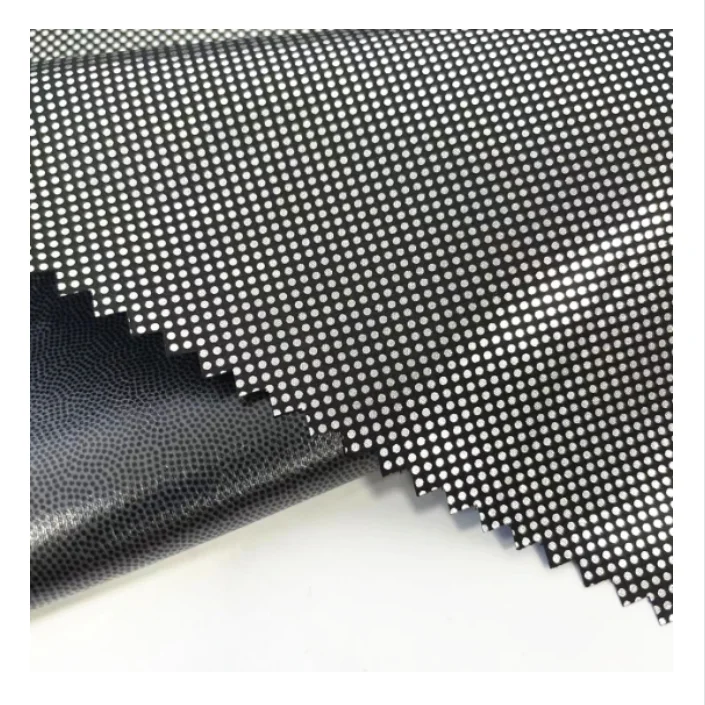 100% Polyester Waterproof Breathable TPU Bonded Gold Stamping Heat Generating Pongee Fabric jacket lining fabric