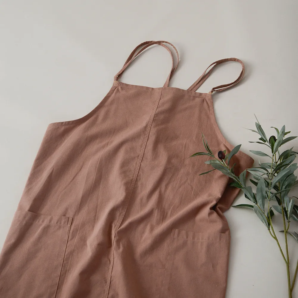 Wholesale Good Quality Novel Design Japanese Linen Cotton kitchen Cooking Gorgeous Sleeveless Apron