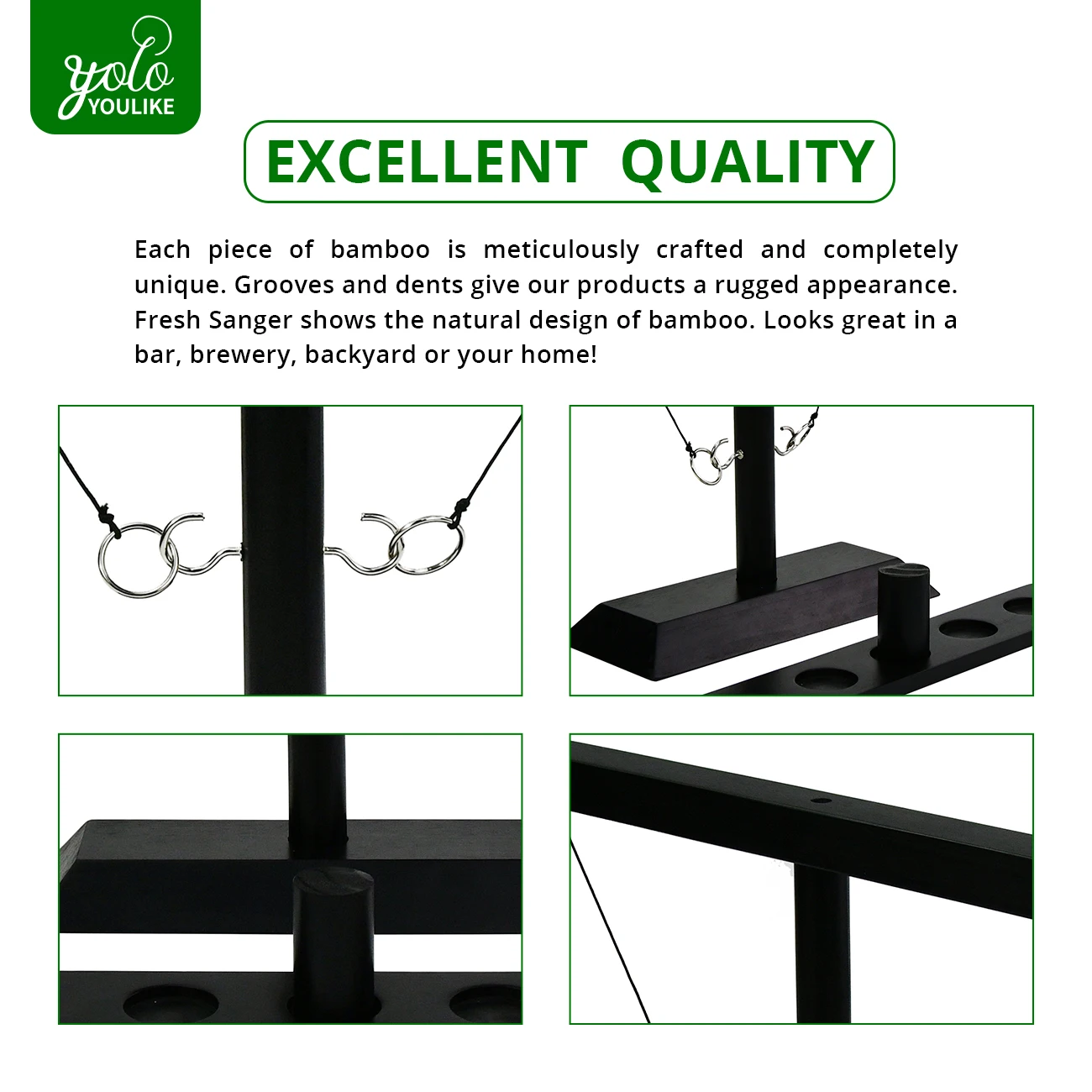 Hook And Ring Toss Game Handmade Wooden Games For Adults Outdoor Indoor