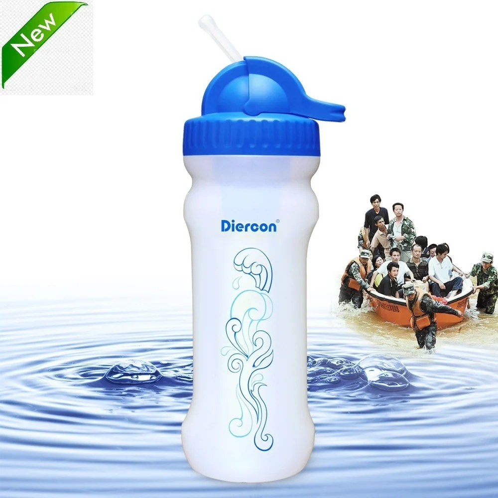 Diercon Hot Sales Outdoor Drinking Direct Water Bottle Personal Activated Carbon Water Purifier Bottle for Daily Water (PB02)