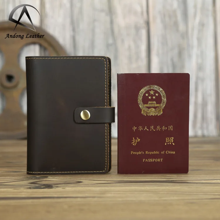 Andong кожаная новая Ретро сумка для паспорта мужчин и женщин Grazy Horse КОЖА RFID держатель карт дорожная