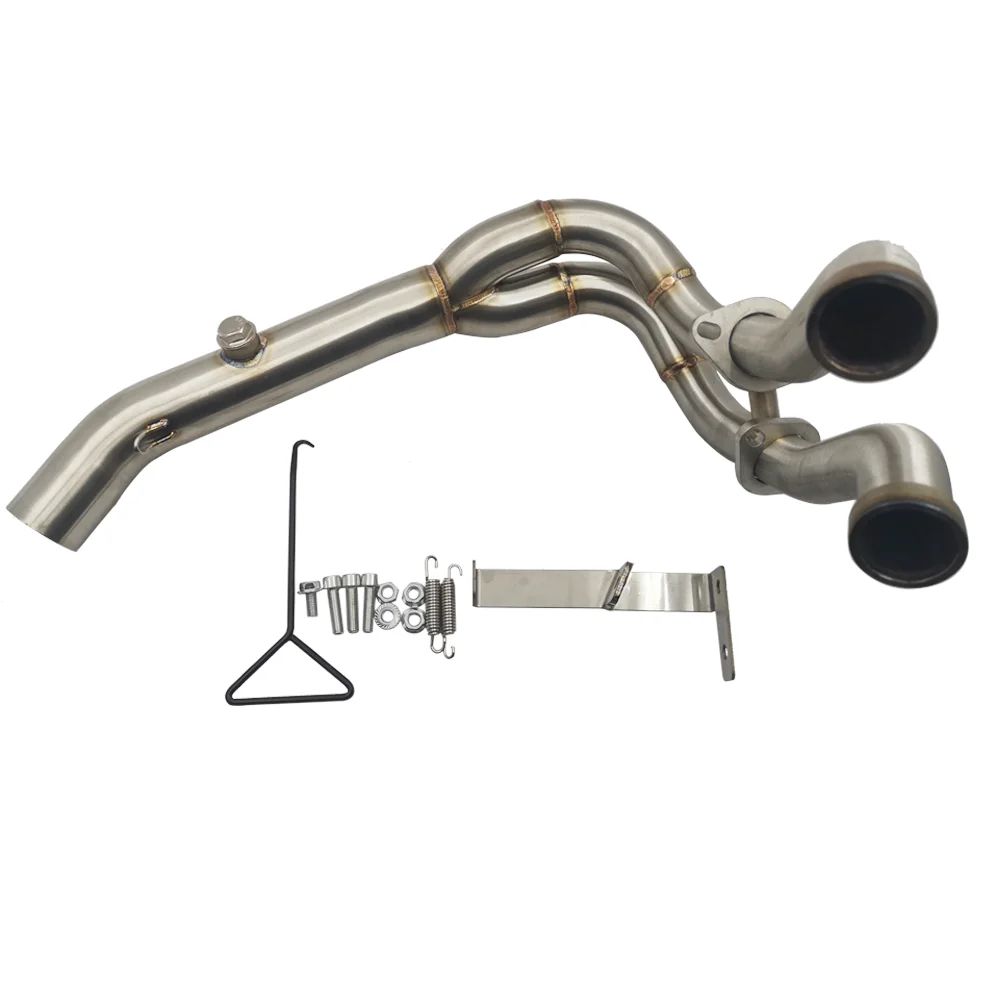 MT07 спереди выхлопной трубы мотоцикл выхлопной изменение передняя Труба скольжения на глушитель выхлопных газов для MT-07 FZ-07 MT07 XSR700 2014-2019